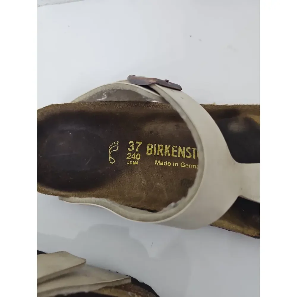 Birkenstock Gizeh Regular Fit Birko Flor Graceful Pearl/White Size 37 / 6.5